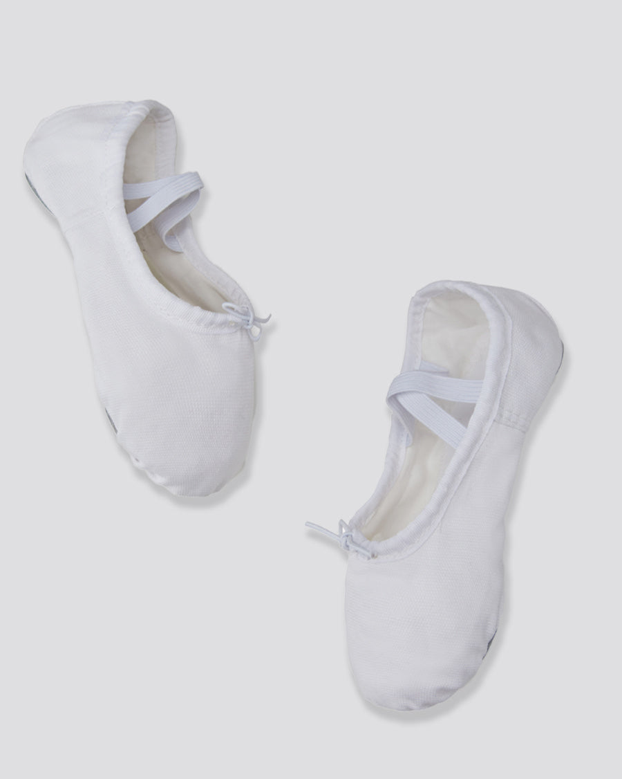 White Kids Classic Canvas Ballet Shoes