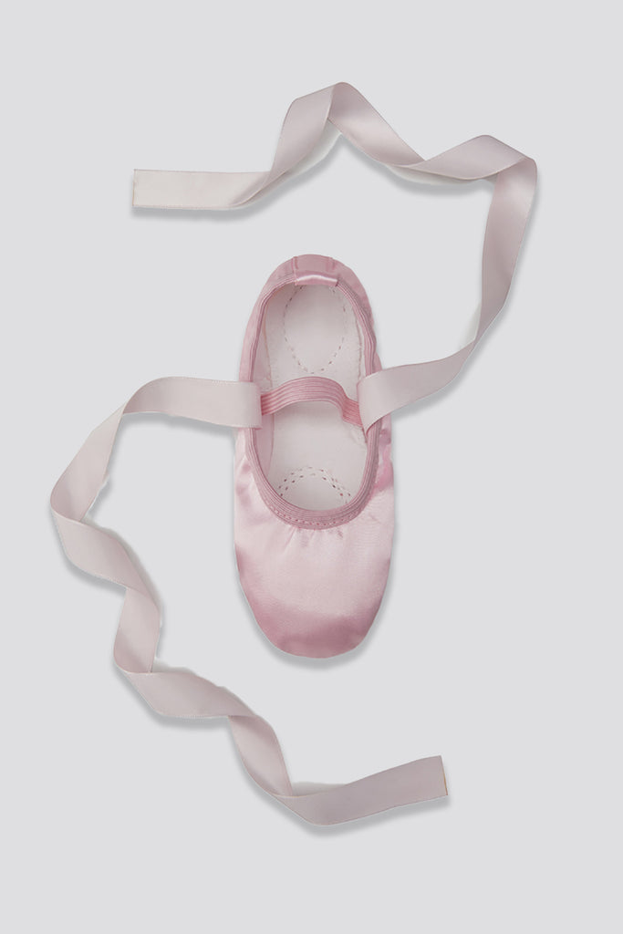 ballet ribbon shoes pink top view