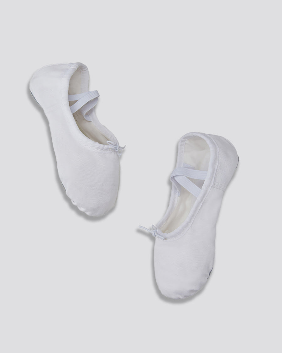 White Women Classic Canvas Ballet Shoes