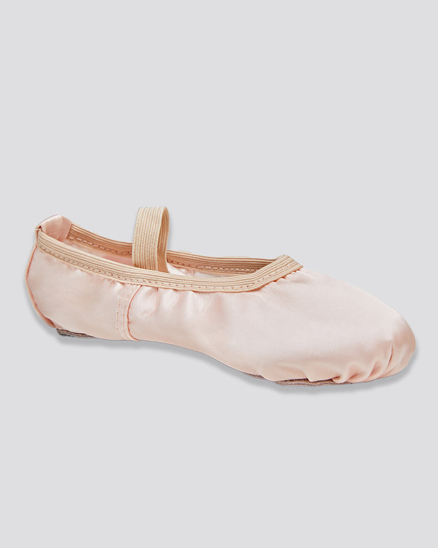 Ballet Pink Kids Satin Ballet Shoes with Ribbon