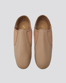 Tan Kids Unisex Jazz Shoes Leather Slip-On Dance Shoes