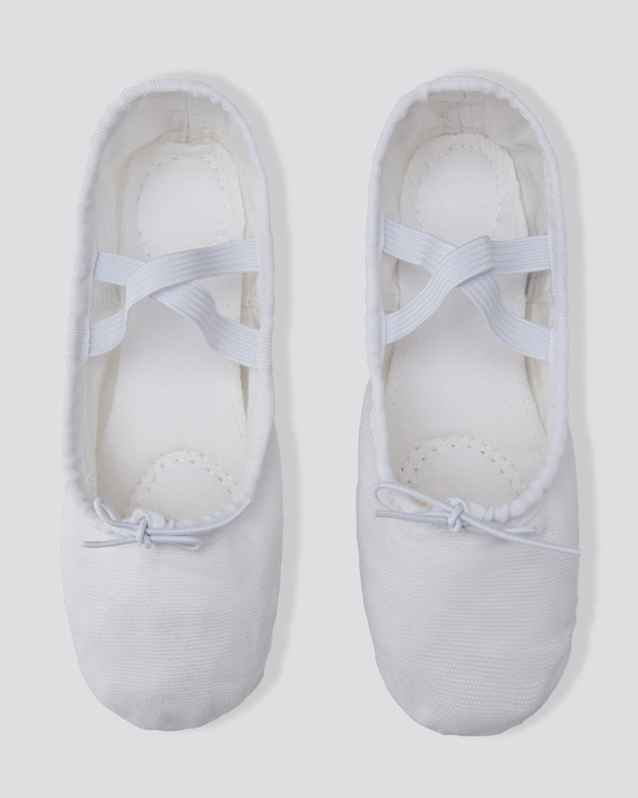 White Kids Classic Canvas Ballet Shoes