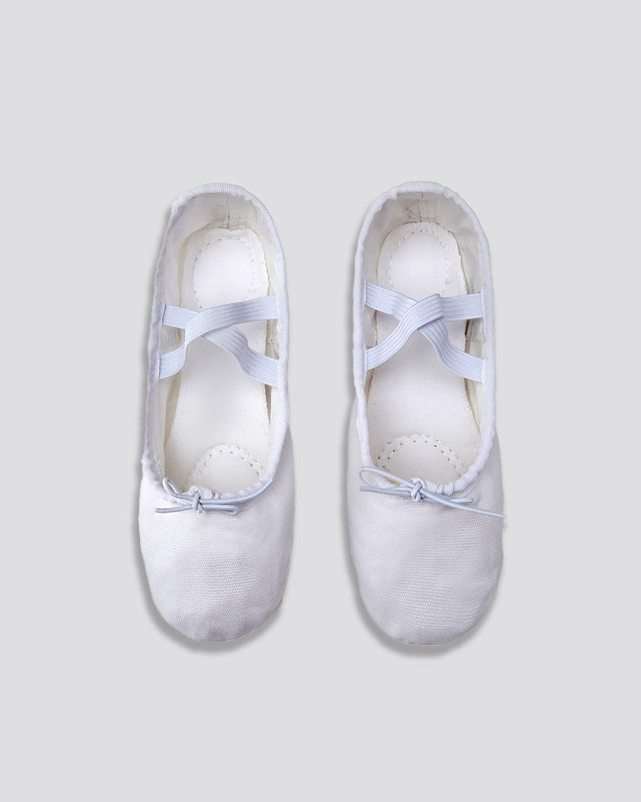 White Women Classic Canvas Ballet Shoes