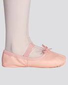 Ballet Pink Kids Premium Leather Ballet Shoes (Full Sole)