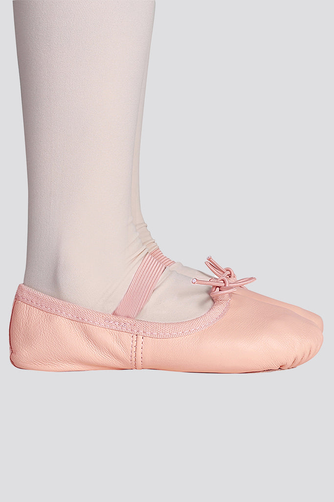 Leather Ballet Shoes ballet pink side