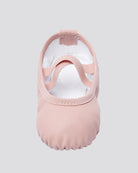 Pink Kids PU Leather Ballet Shoes(split sole, no drawstring)