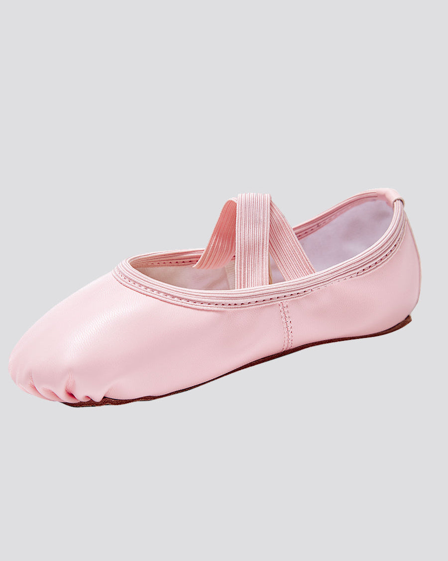 Pink Kids Full Sole No-Tie Ballet Slippers