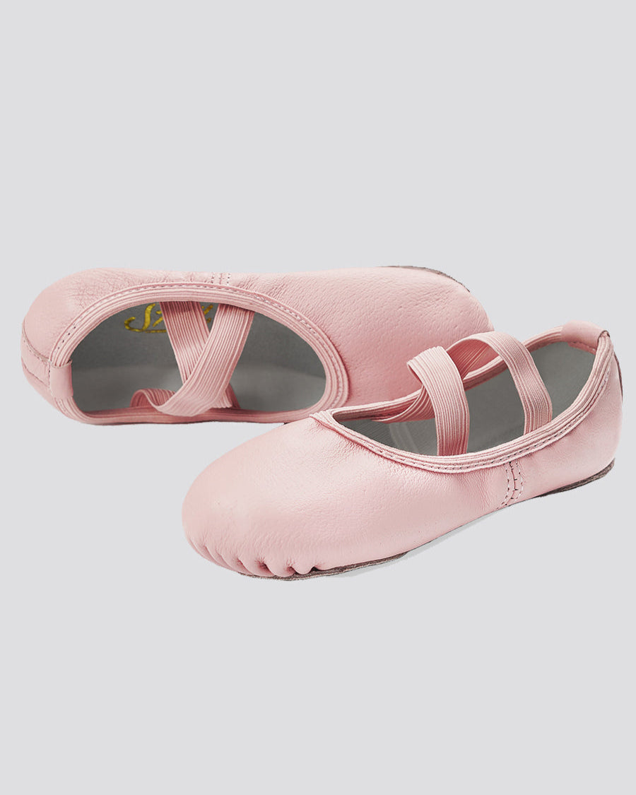 Pink Kids Premium Leather Ballet Shoes (Split Sole)