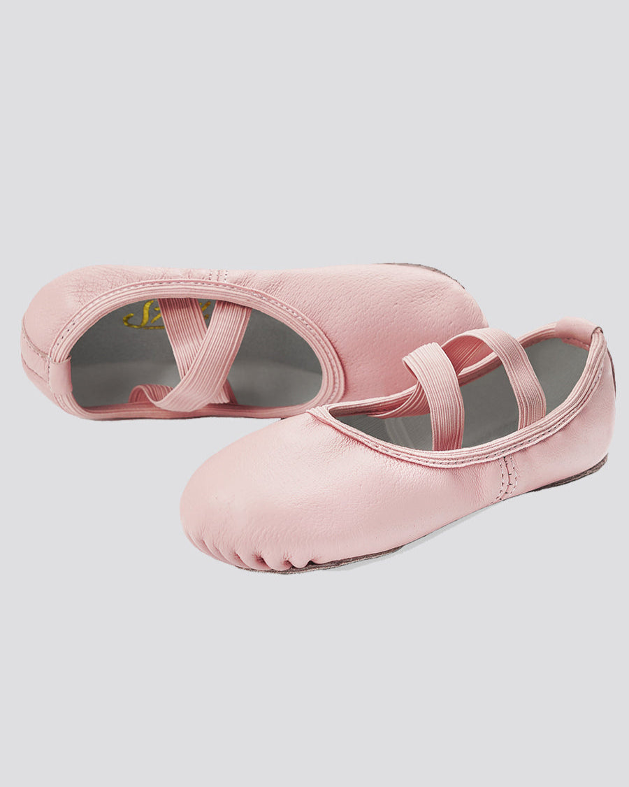 Pink Kids Premium Leather Ballet Shoes (Split Sole)