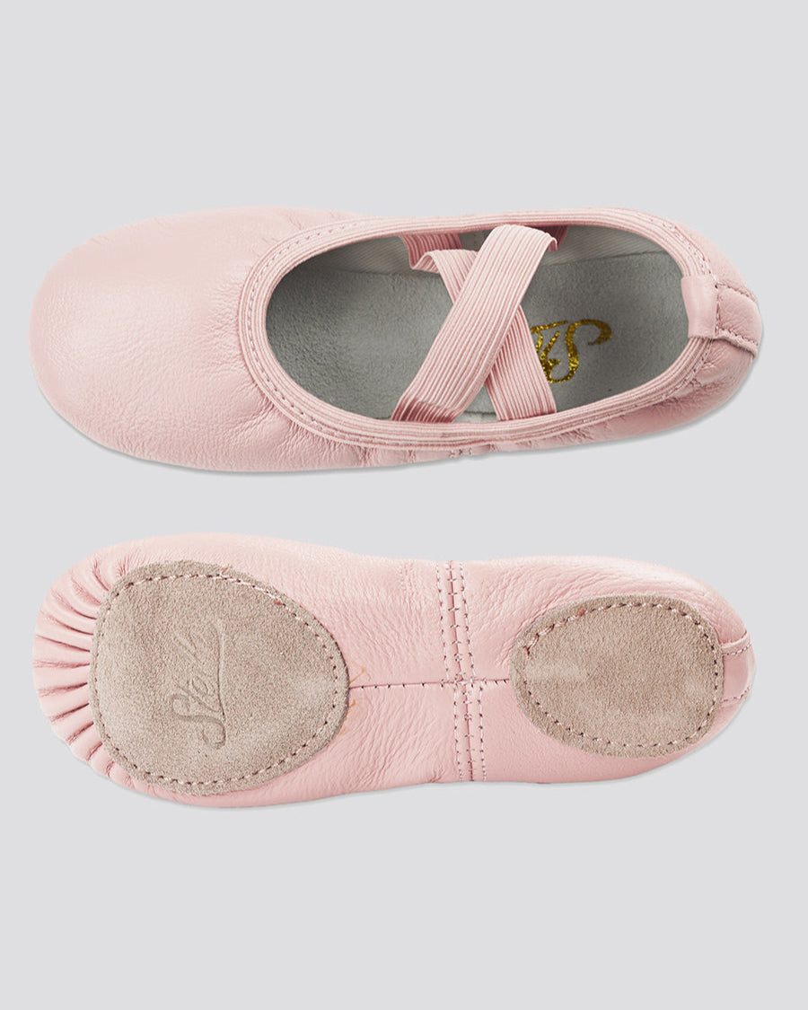 Pink Kids Premium Leather Ballet Shoes (Split Sole)