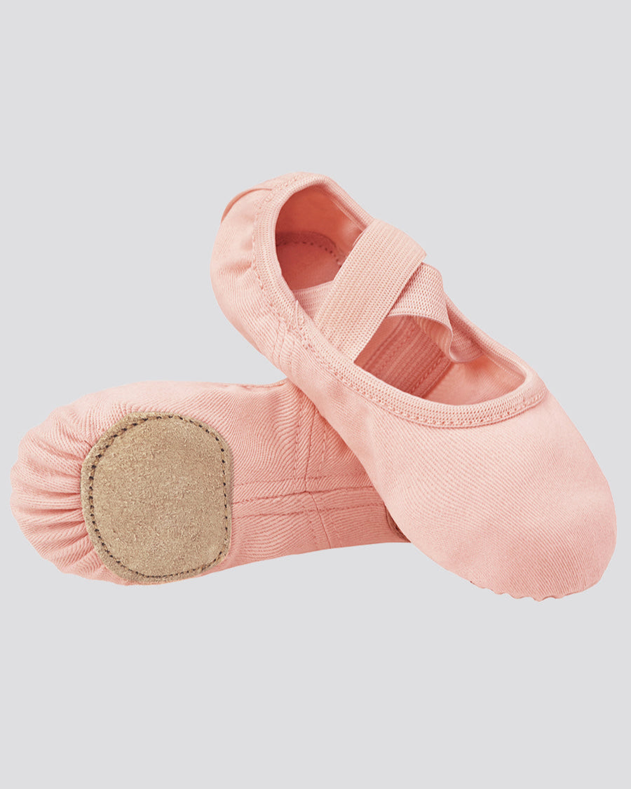 Ballet Pink Kids Cross Straps Canvas Ballet Shoes
