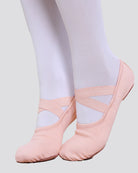 Ballet Pink Kids Cross Straps Canvas Ballet Shoes