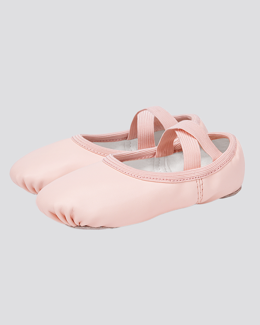 Ballet Pink Kids PU Leather Ballet Shoes