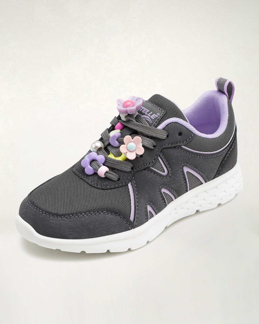 Grey Kids Sneakers | Lace-Up Tennis Shoes for Boys and Girls