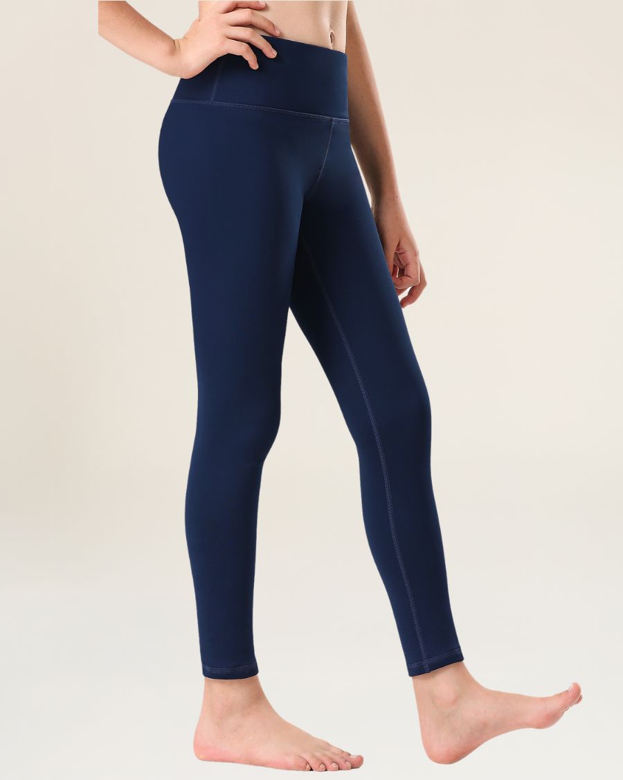 Navy Girls Warm Winter Athletic Yoga Pants