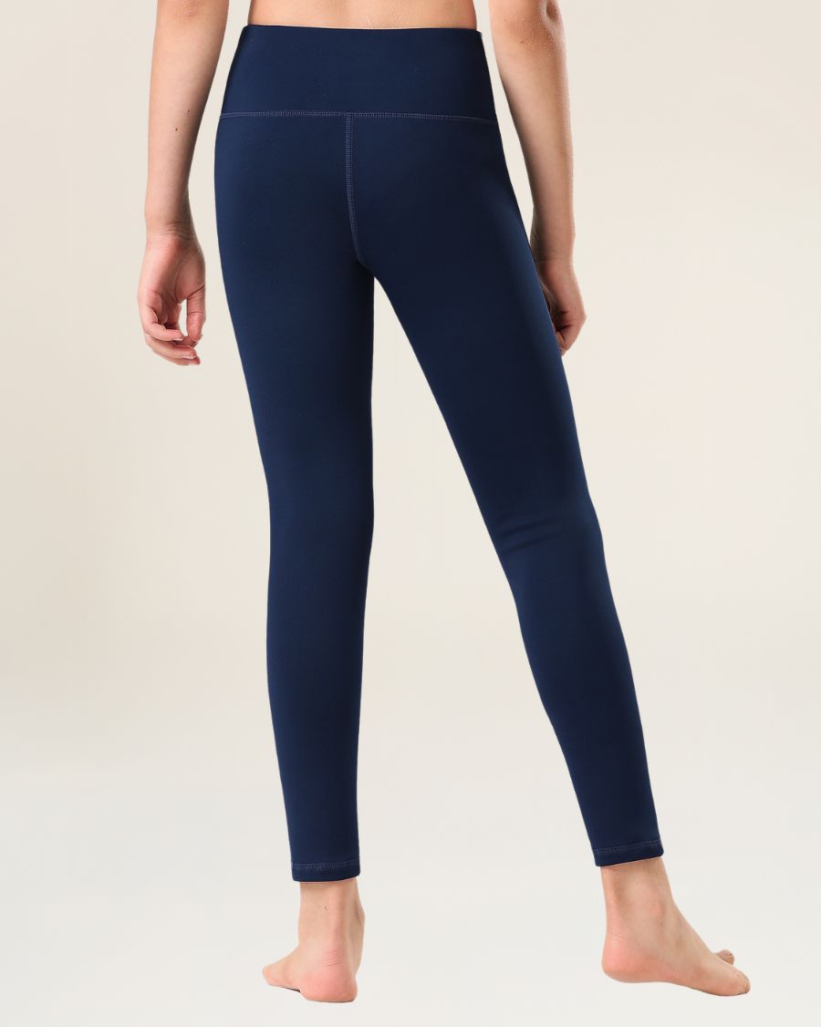 Navy Girls Warm Winter Athletic Yoga Pants