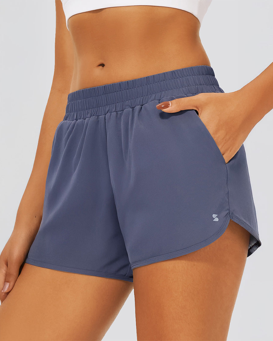 Grey Blue Ignite Running Shorts