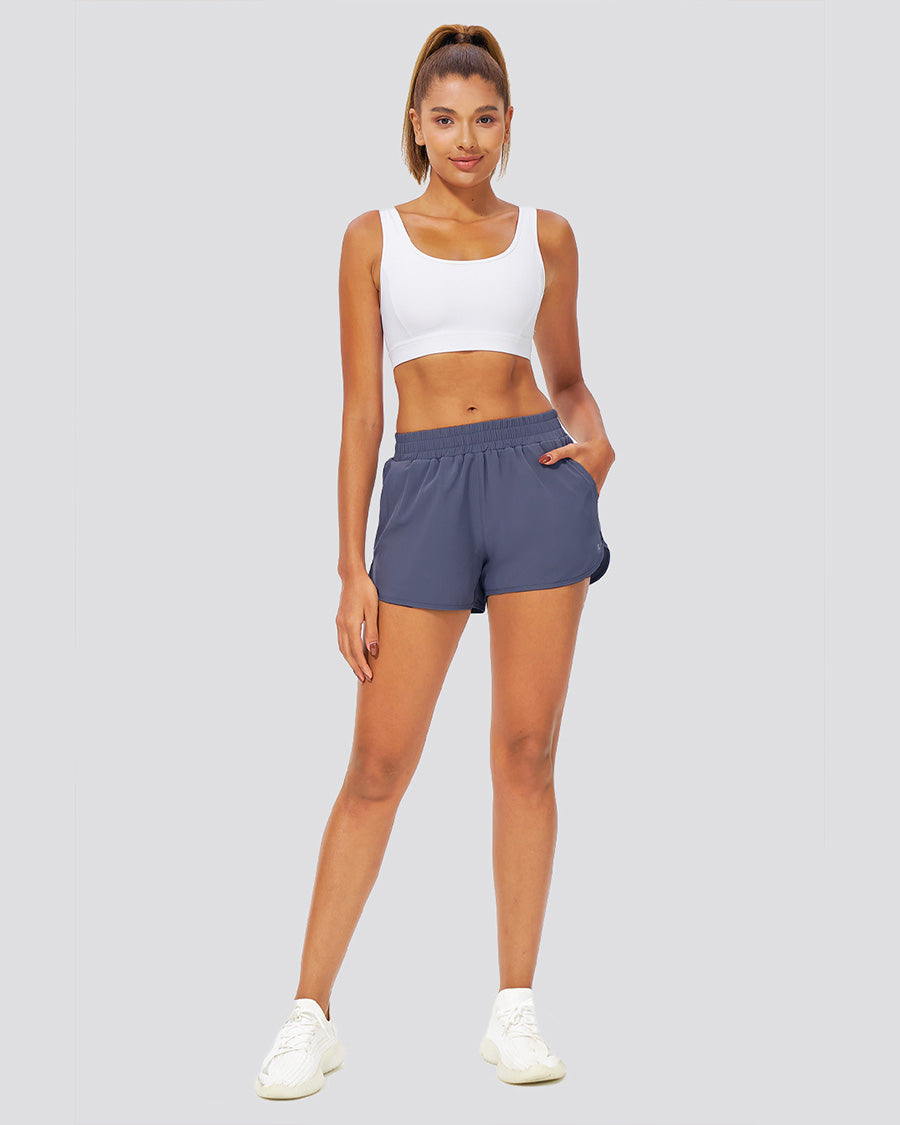Grey Blue Ignite Running Shorts