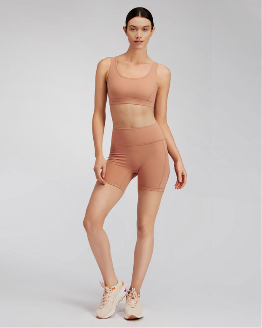 Autumn Clay SoftLuxe Yoga Shorts with Pockets - View 2