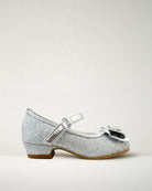 Silver Girls Crown Glitter Mary Jane Dress Shoes