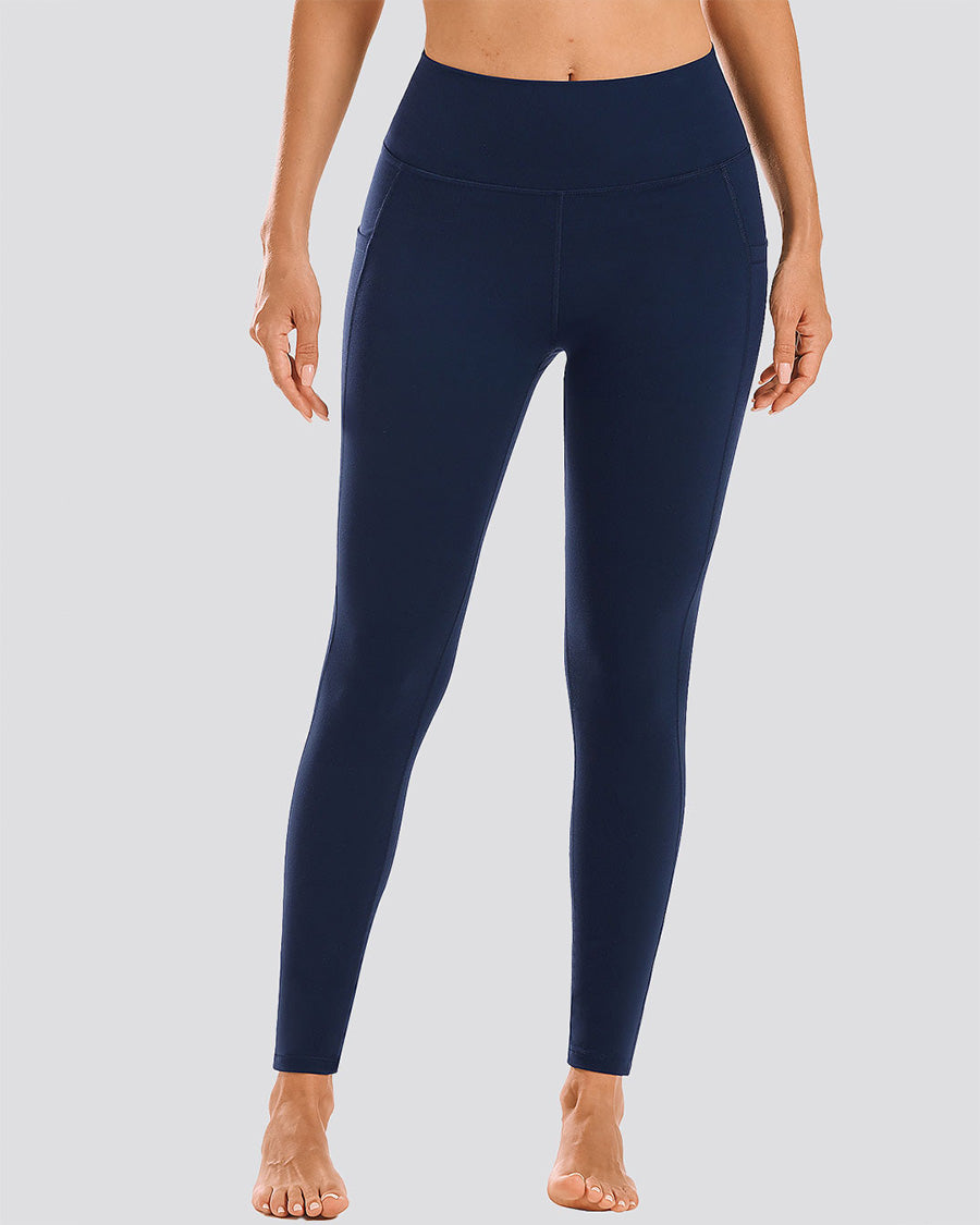 Navy Women Yoga Pants - View 1