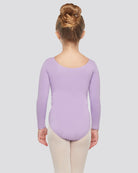 Purple Girls Long Sleeve Ballet Leotard