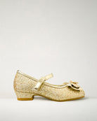 Gold Girls Crown Glitter Mary Jane Dress Shoes