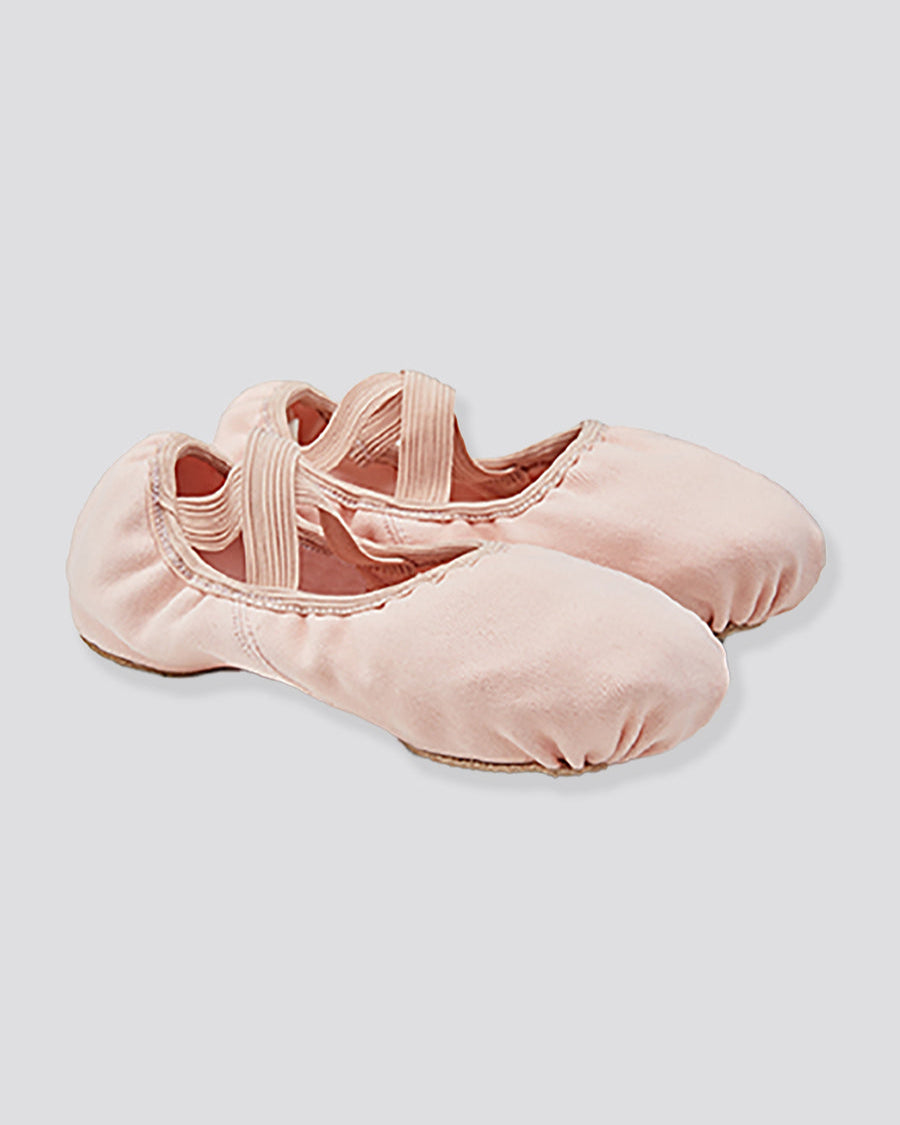 ballet pink stretch canvas ballet shoes