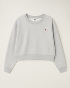 Crop Oversized Sweatshirt in Ultra Light Grey 