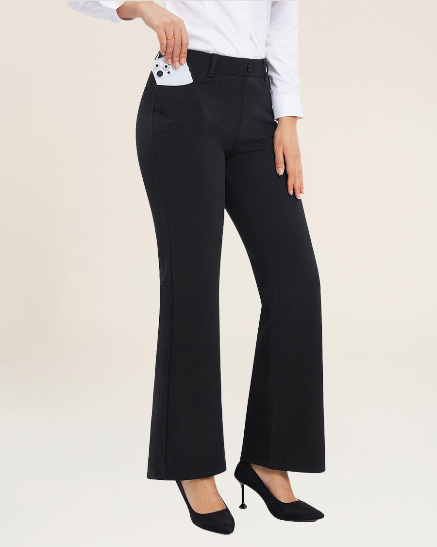 Outfit detail black women dress pants