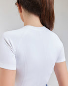 White Seamless Short Sleeve Yoga Tops