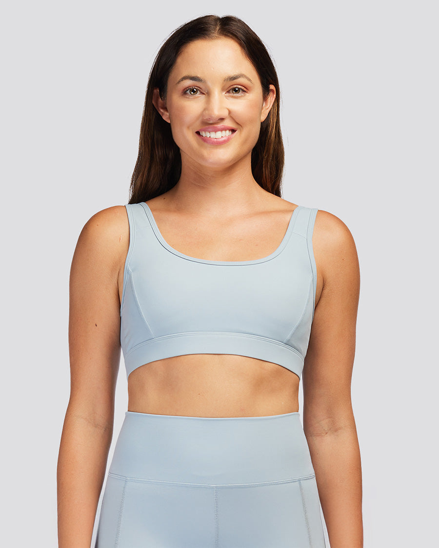 Steel Blue SoftLuxe Elegance Sports Bra