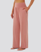 Dusty Pink Wide Leg Casual Pants