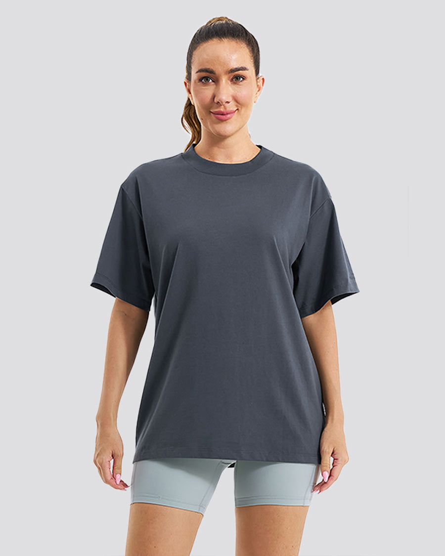 Charcoal womens cotton t-shirts front view 