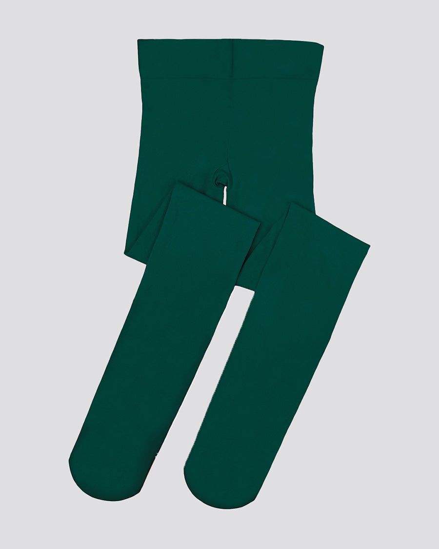 Green Girls Ultra Soft Footed Dance Tights - View 1