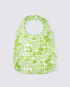 Grocery tote bags green geometry