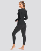 Black Seamless Long Sleeve Tops (Thumb Hole)