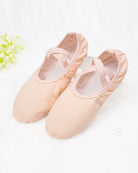 Pink women ballet shoes Top view