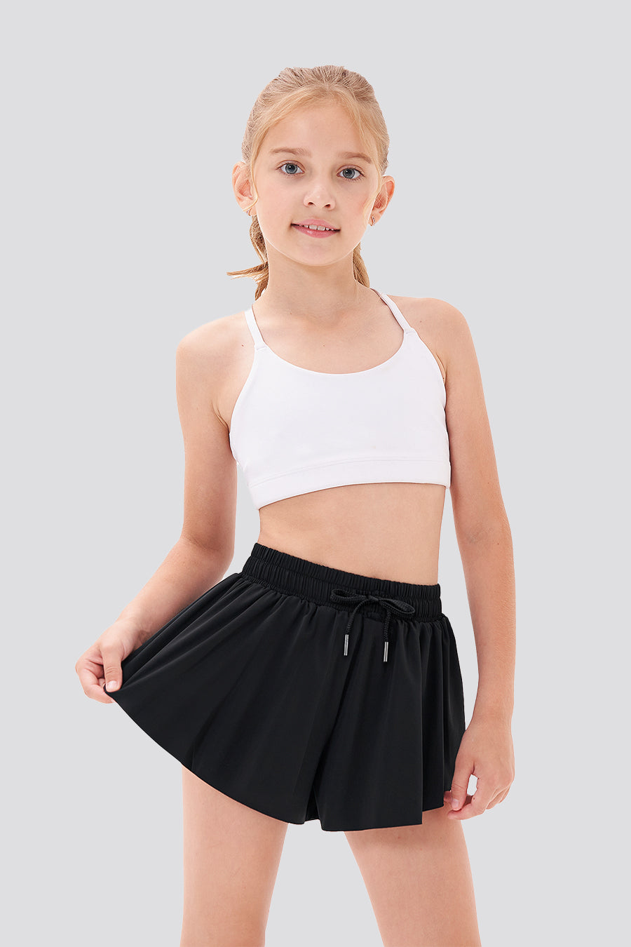 flowy shorts for girls black