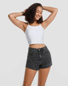 White Ribbed Knit Cami Crop Top