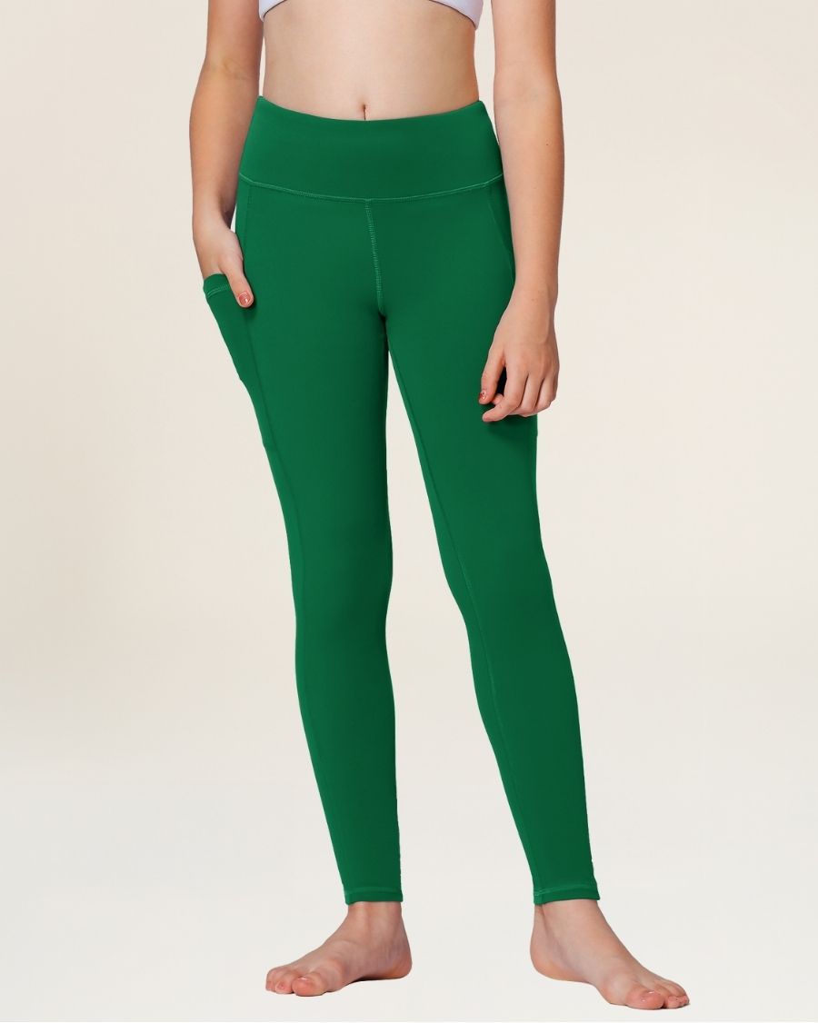 Evergreen Girls Athletic Leggings - View 1