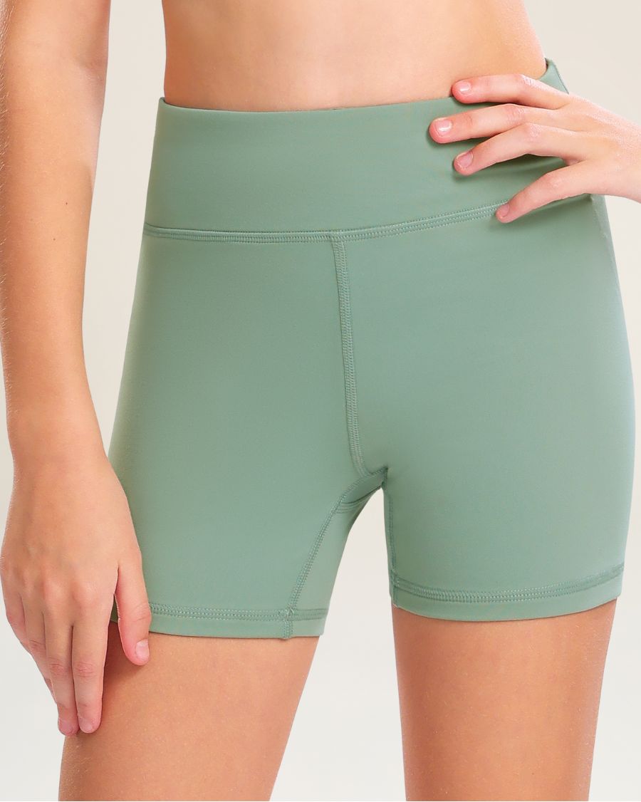 Jade Green Girls 3" Volleyball Shorts