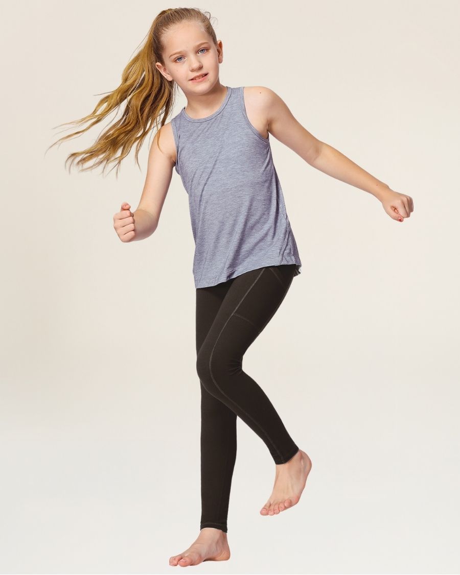 Espresso Girls Athletic Leggings - View 4