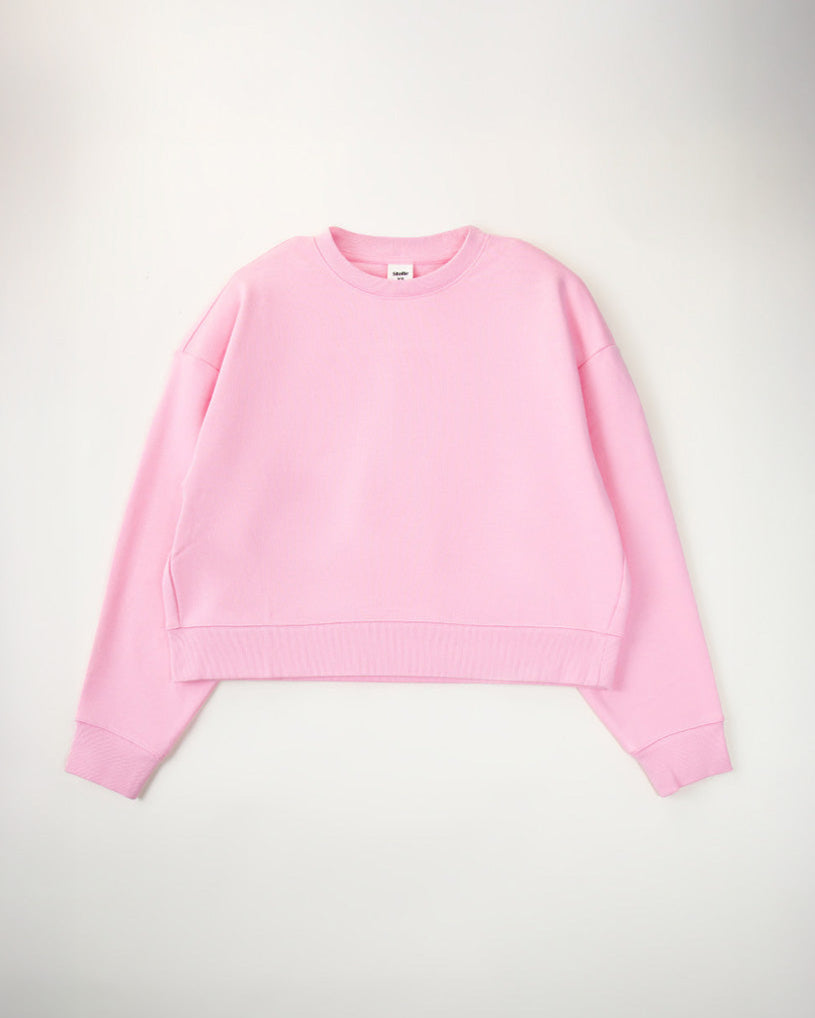 Bubblegum Crop Oversized Sweatshirt