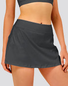 pleated tennis skirt grey front view
