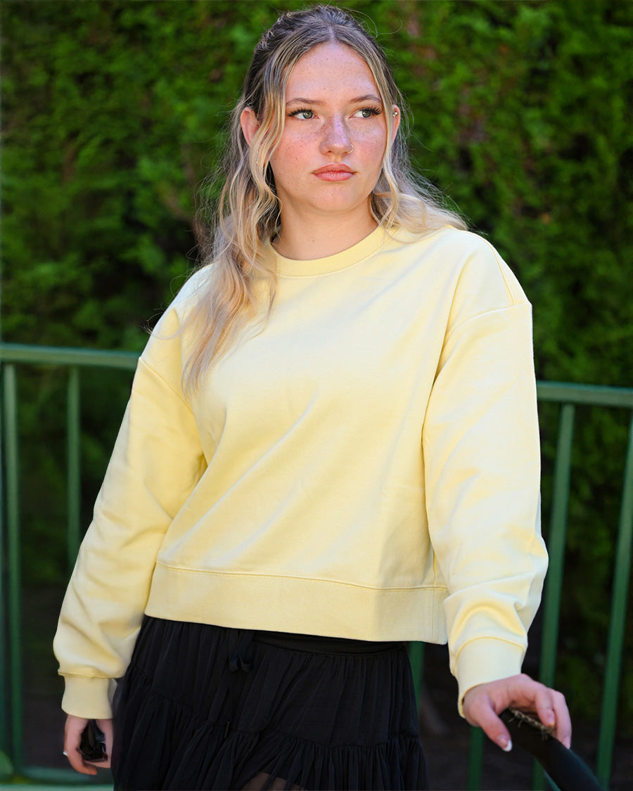 Pina Colada Crop Oversized Sweatshirt