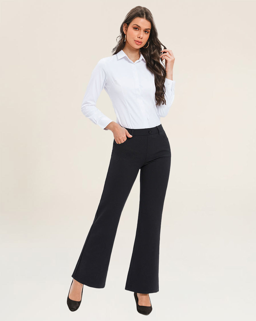 Outfit detail black dress pants