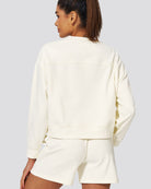 Crop Oversized Sweatshirt in Off White