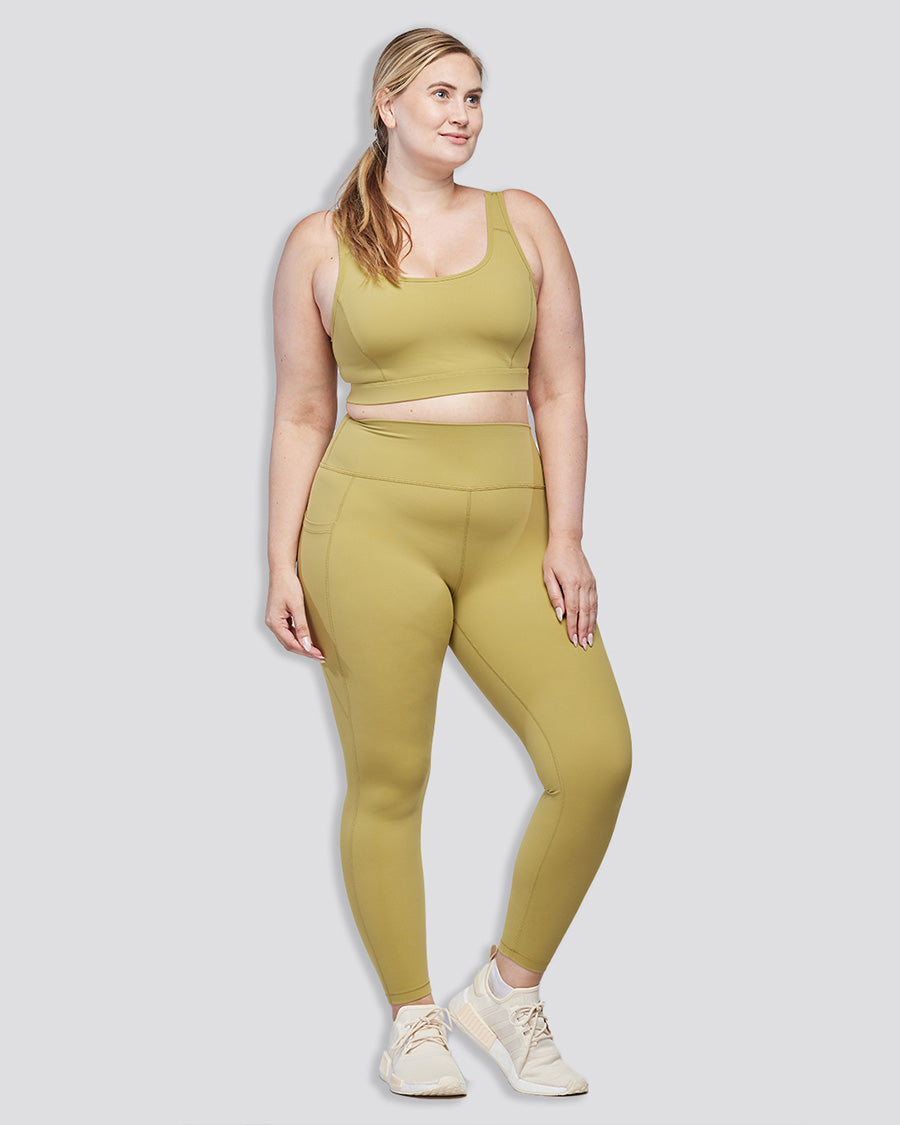 Golden Lime SoftLuxe Elegance Sports Bra