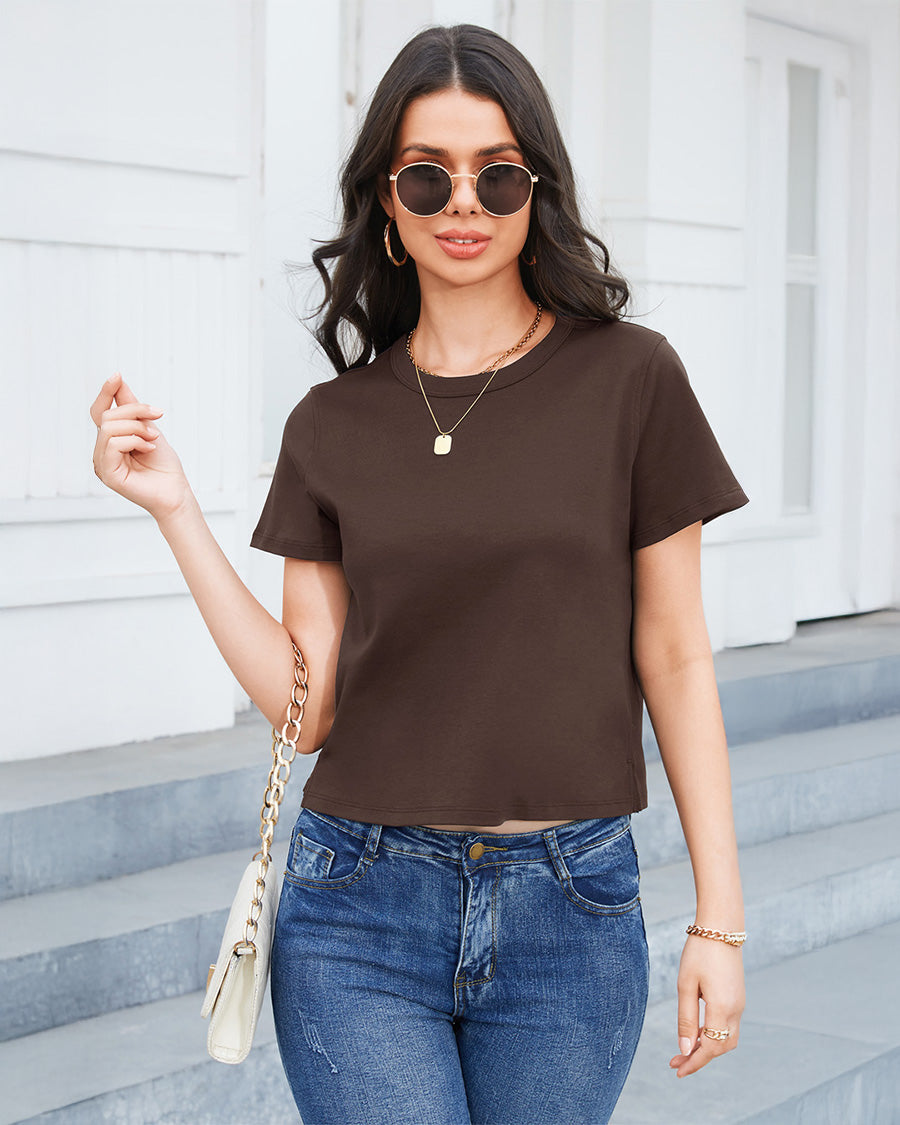 Coffee Cotton T-Shirt - View 3